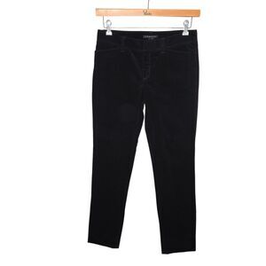 Theory Kamilka Black Corduroy Cord Pants Size 6, Straight Leg, Structured